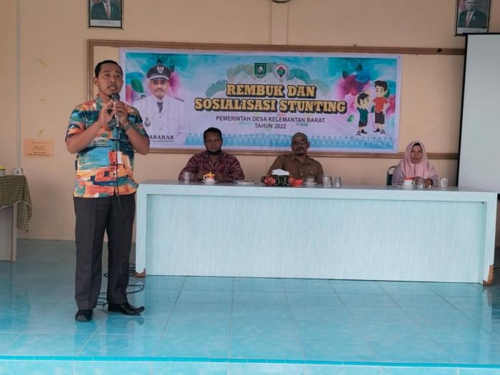 Peduli Kesehatan Balita, Pemerintah Desa Kelemantan Barat Taja Rembuk Stunting 