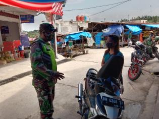 Cegah Covid 19, Koramil 09/ Minas kembali terapkan Gakplin