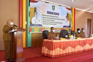 Bupati Bengkalis Kasmarni Sosialisasi Perbup Program 1 Miliar 1 Desa
