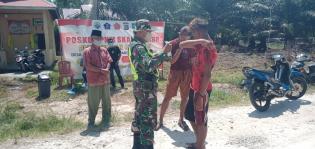 Cegah Penularan Covid 19, Personil Koramil 01 Bengkalis Gelar Operasi Yustisi