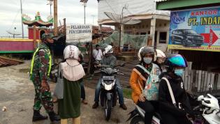 Cegah Covid - 19, Koramil 08/Merbau kembali Gelar Gakplin Protokol Kesehatan.