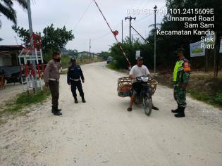 Antisipasi Penyebaran Covid 19, Personil Koramil 11 Kandis Gelar Disiplin Prokes di Pos PPKM