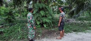 Cegah Kebakaran, Babinsa Desa Minas Jaya Gelar Patroli Karlahut